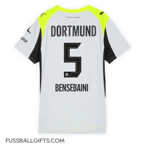 Borussia Dortmund Ramy Bensebaini #5 Fußballbekleidung Auswärtstrikot Damen 2025-26 Kurzarm